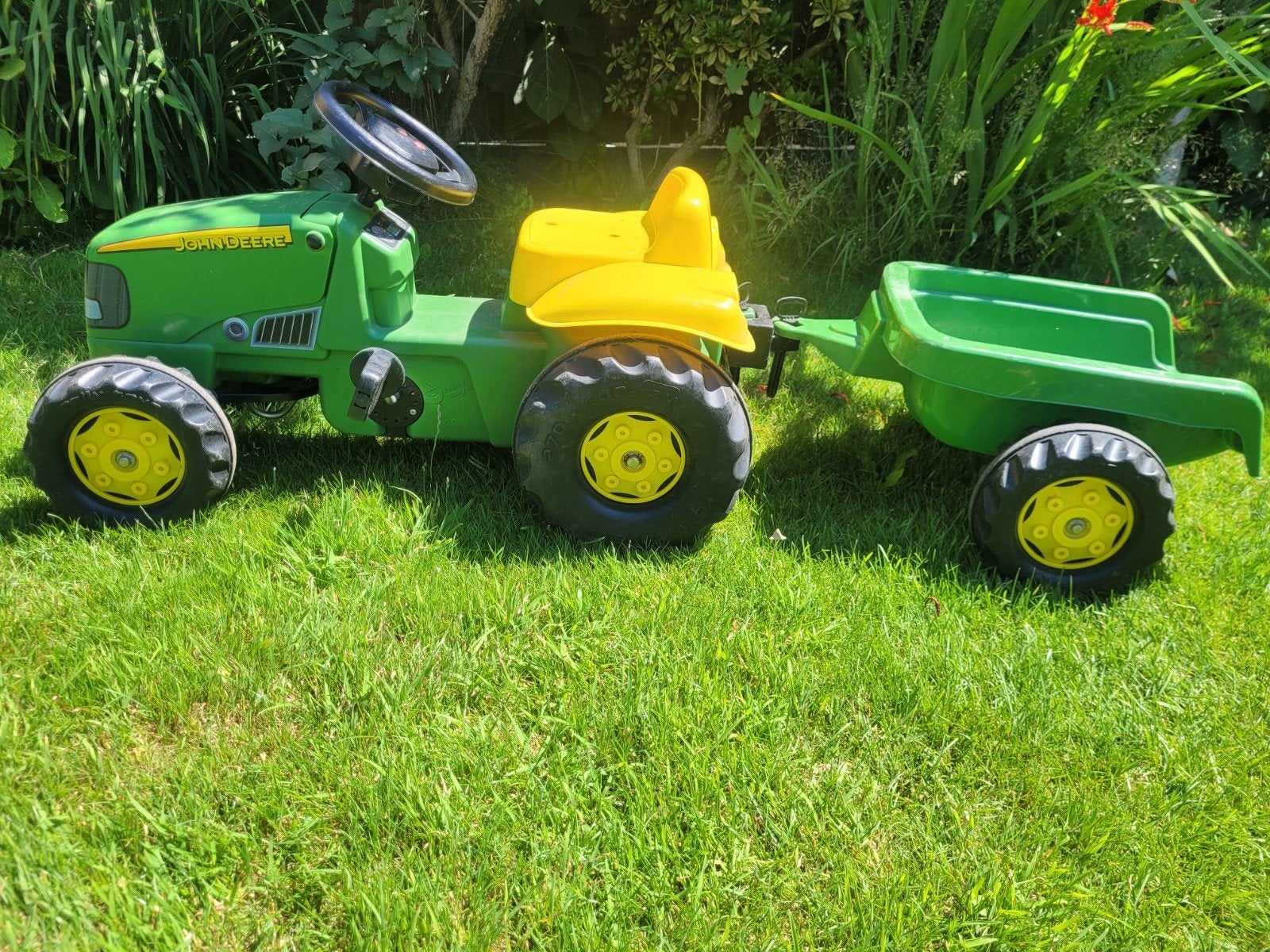 Rolly toys John Deere traptractor met aanhanger en lier, Ophalen, Gebruikt, Trapvoertuig
