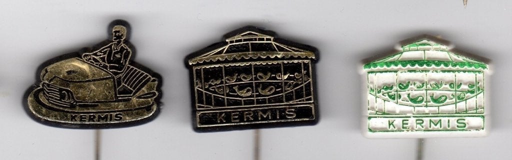 3 speldjes kermis draaimolen botsauto's (a3), Verzamelen, Ophalen of Verzenden, Gebruikt, Overige onderwerpen