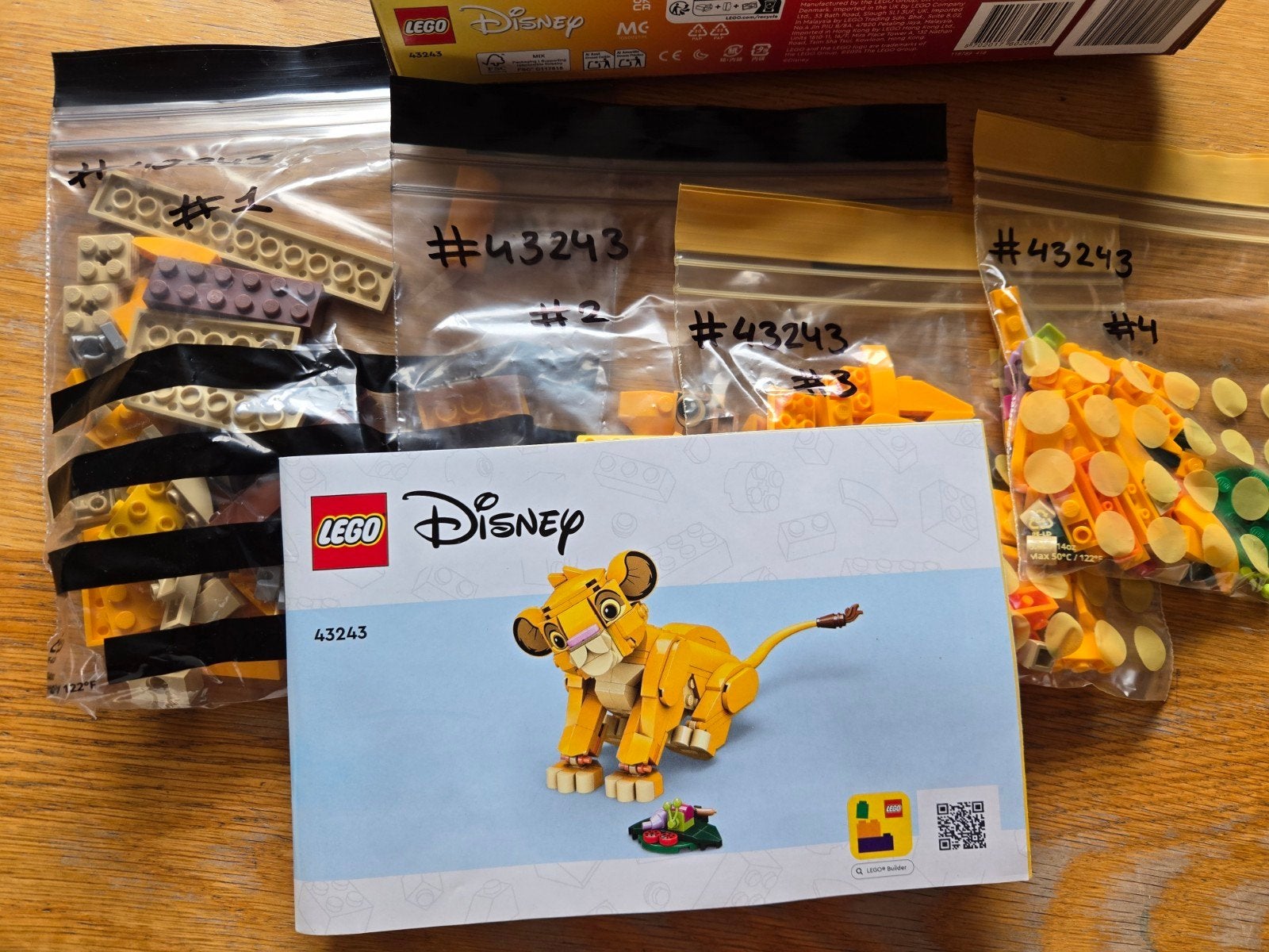 Lego kleine Simba 43243, Ophalen, Zo goed als nieuw, Lego