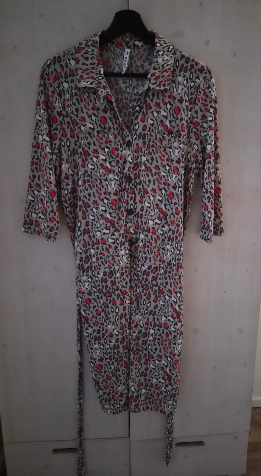 ZOSO jurk met luipaardprint - Maat S, Kleding | Dames, Jurken, Zo goed als nieuw, Maat 36 (S), Meerkleurig, Knielengte, Ophalen of Verzenden