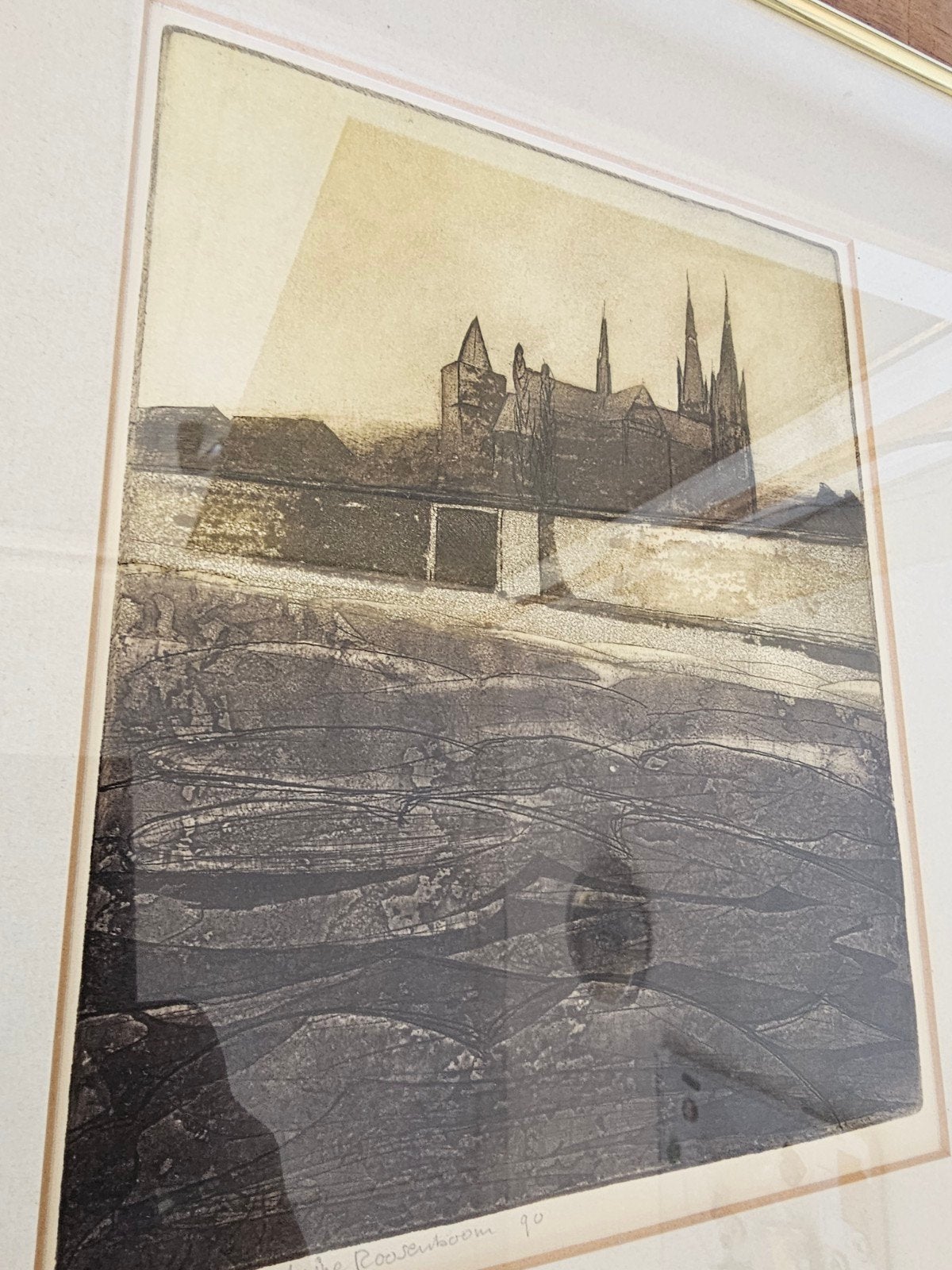Ets van Antoine Roosenboom - Kasteel met water, Ophalen of Verzenden