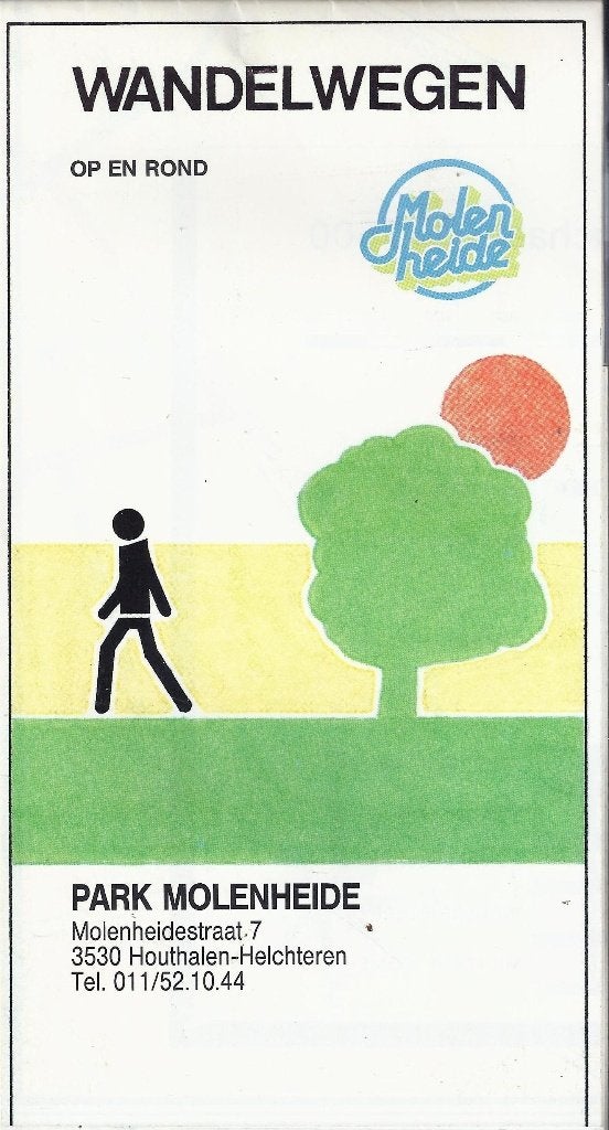 Pl17 wandelkaart molenheide houthalen helchteren  -, Ophalen of Verzenden, Gelezen, 1800 tot 2000, Landkaart