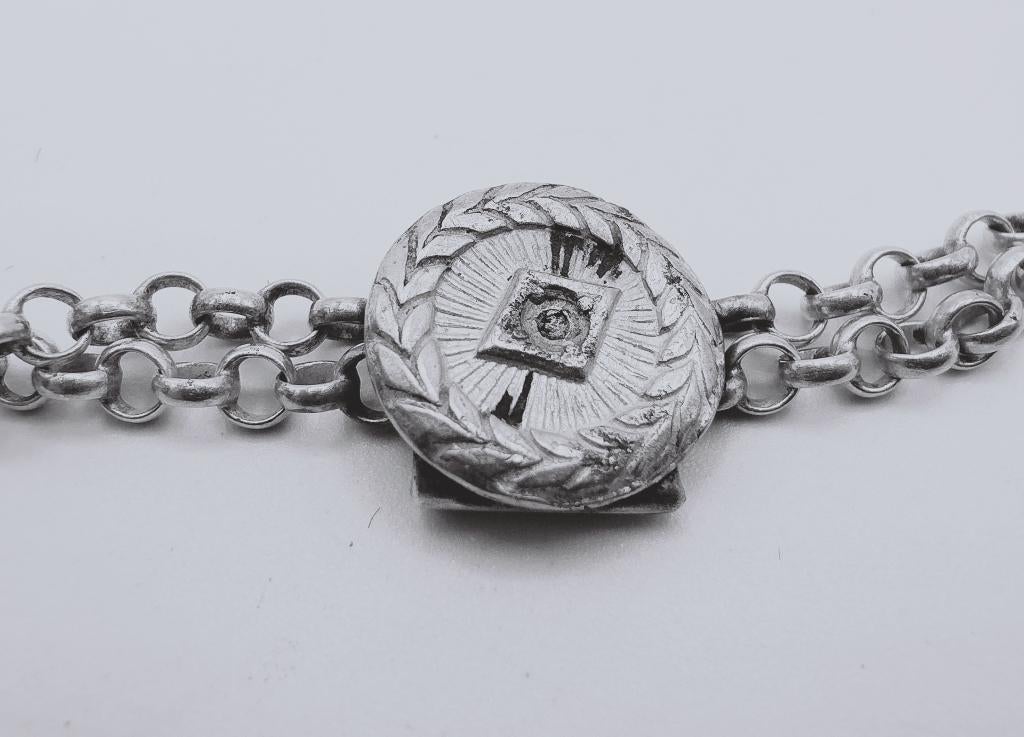 Zilveren horlogeketting, 72,5 cm, Verzenden, Zilver, Ketting