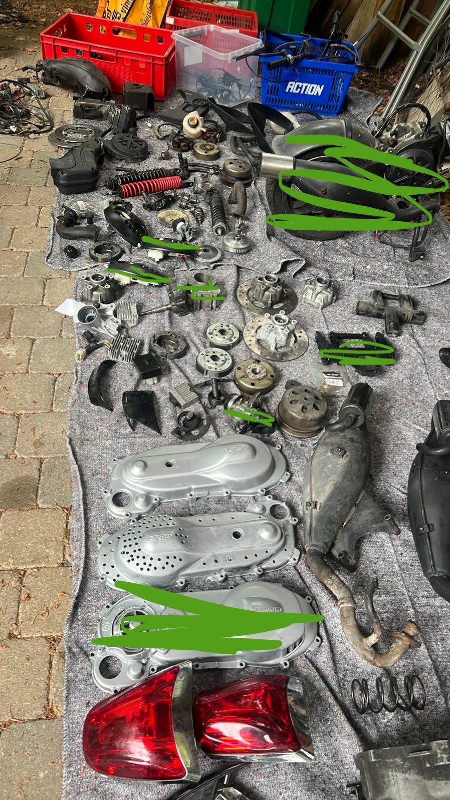 UITVERKOOP‼️‼️ zip 2t h2o 2t onderdelen LEES BESCHRIJVING, Fietsen en Brommers, Brommeronderdelen | Scooters, Zo goed als nieuw