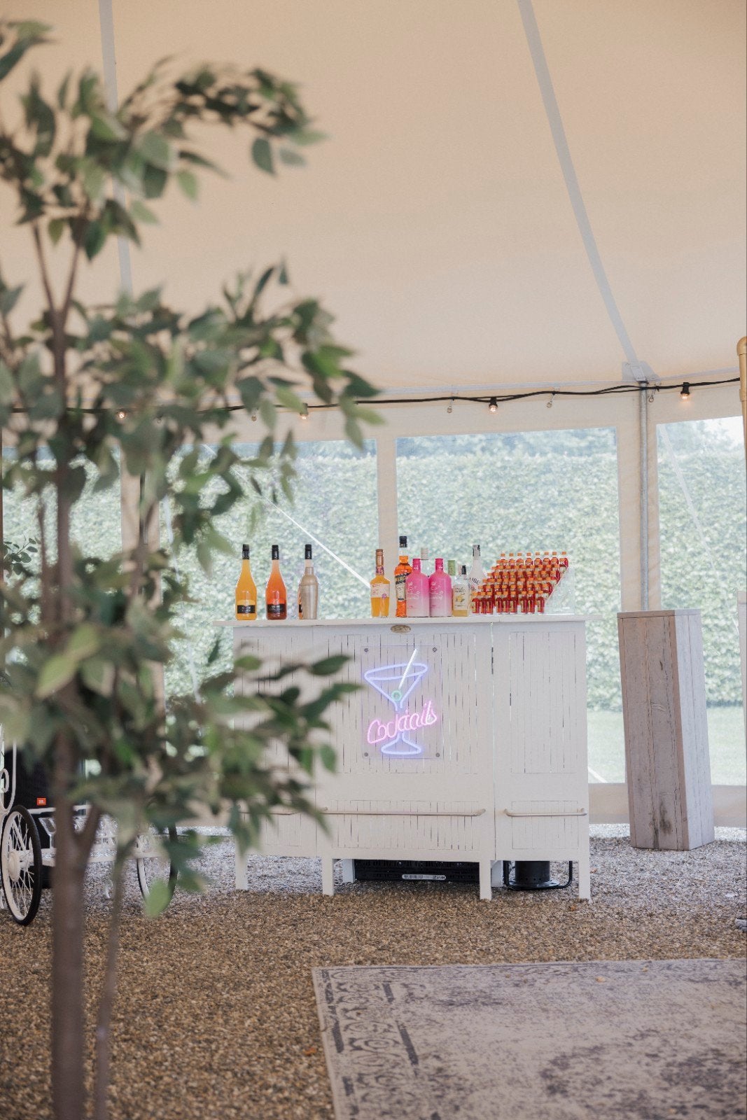 Cocktailbar met verlichting te koop, Ophalen, Zo goed als nieuw