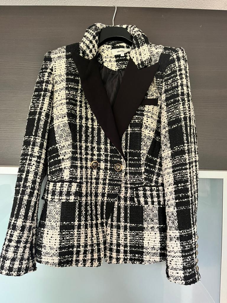 Shoeby Zwart-wit Geruit Jasje - Maat XL, Kleding | Dames, Zwart, Maat 46/48 (XL) of groter, Ophalen of Verzenden, Zo goed als nieuw