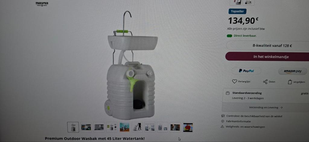 Mobiele Wasbak met 45 Liter Watertank, Ophalen, Zo goed als nieuw