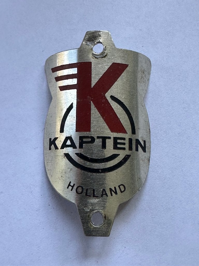 Oud Kaptein Holland balhoofdplaatje. Balhoofd plaatje., Fietsen en Brommers, Gebruikt, Kaptein, Overige typen, Ophalen of Verzenden