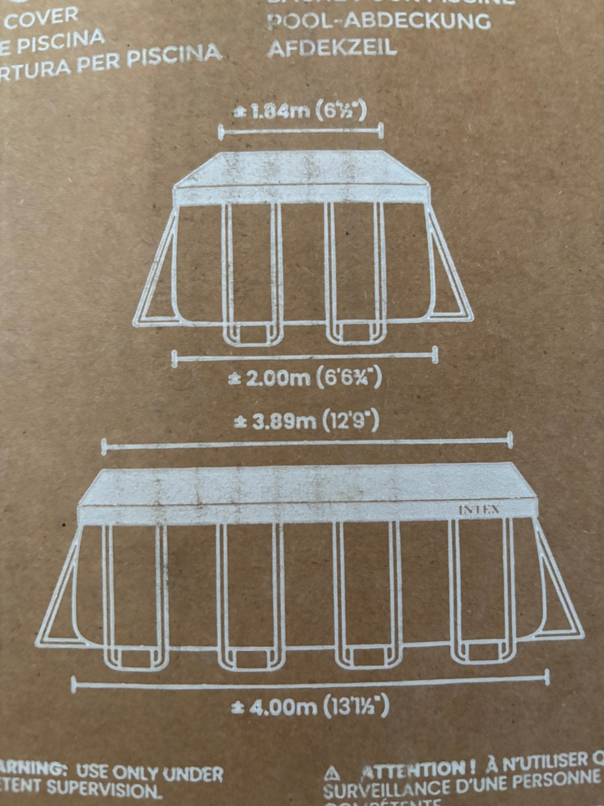 Intex afdekzeil 4 x 2 meter, Ophalen of Verzenden, Nieuw, Afdekzeil