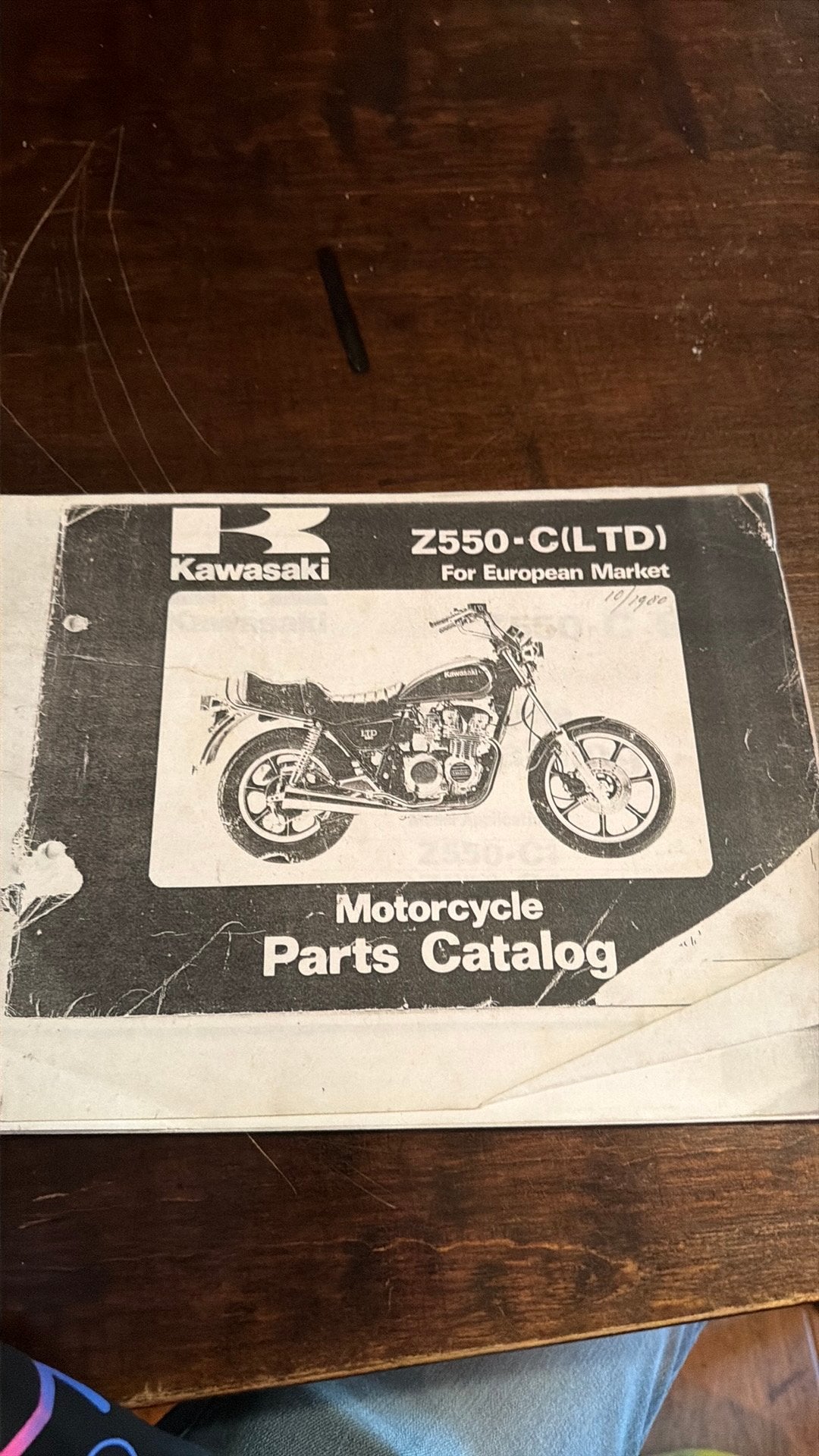 Kawasaki z550-c(ltd) motorcycle parst catalog, Motoren, Ophalen of Verzenden, Kawasaki