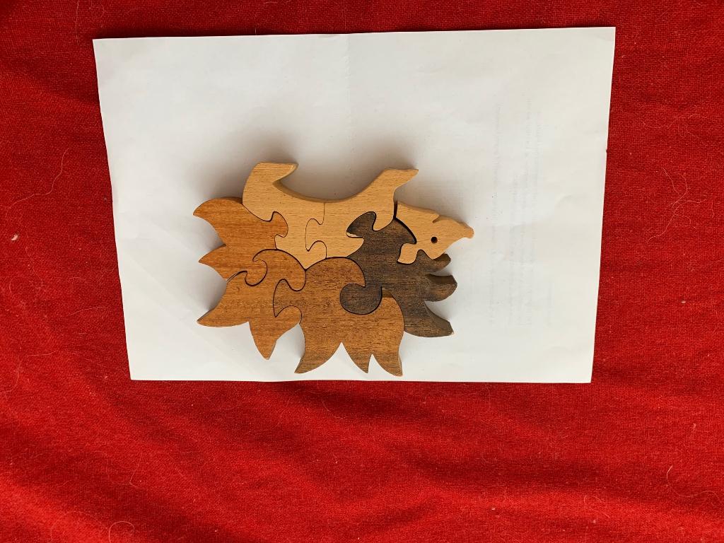 Houten geheugen, puzzel egel, Ophalen of Verzenden, 10 tot 50 stukjes, Zo goed als nieuw, 6 jaar of ouder