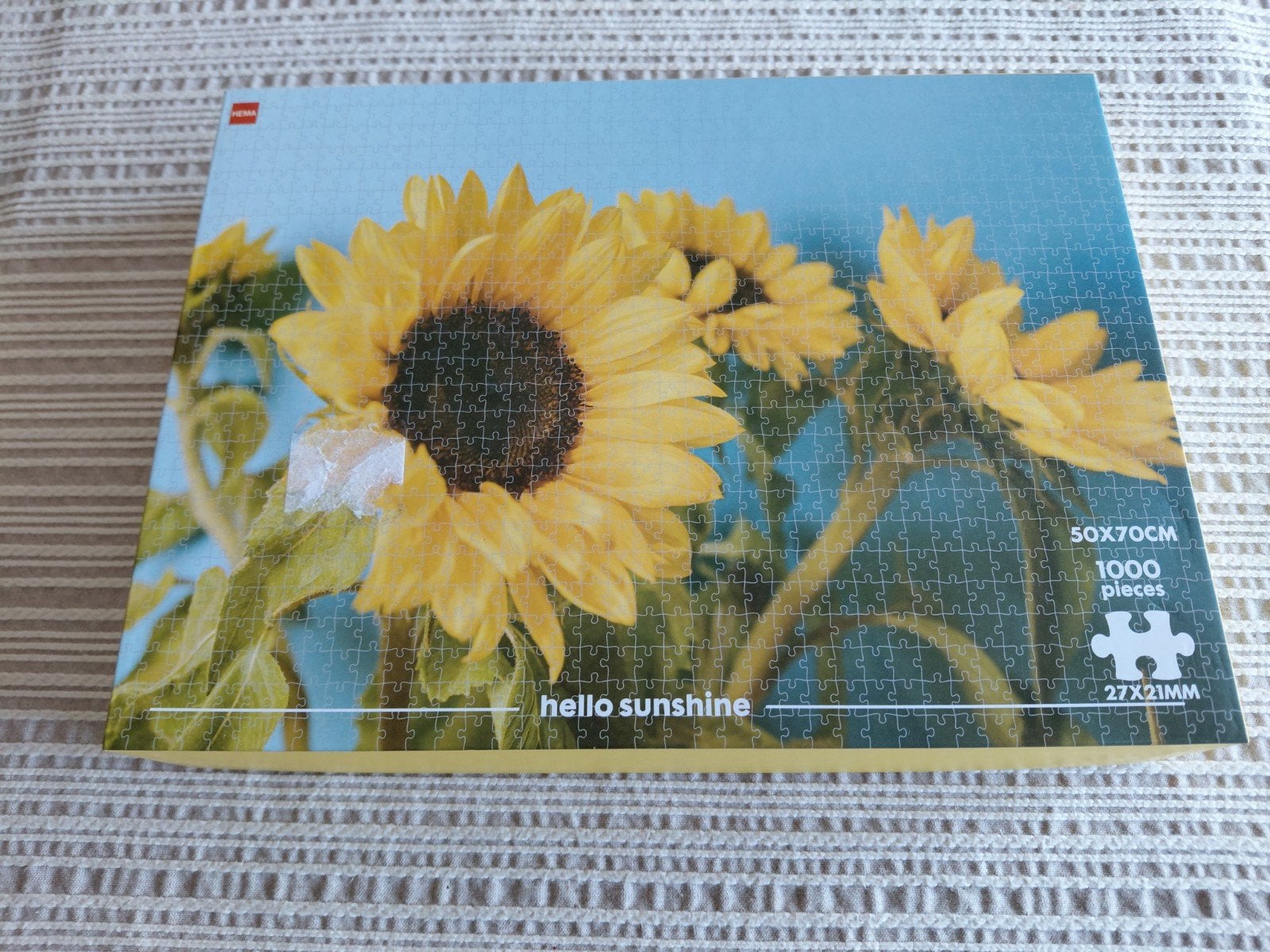 legpuzzel zonnebloemen 1000 stukjes, Ophalen of Verzenden, 500 t/m 1500 stukjes, Zo goed als nieuw