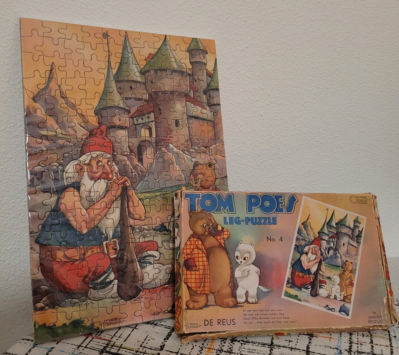 Tom Poes puzzel 1941 Marten Toonder Bommel, Ophalen of Verzenden