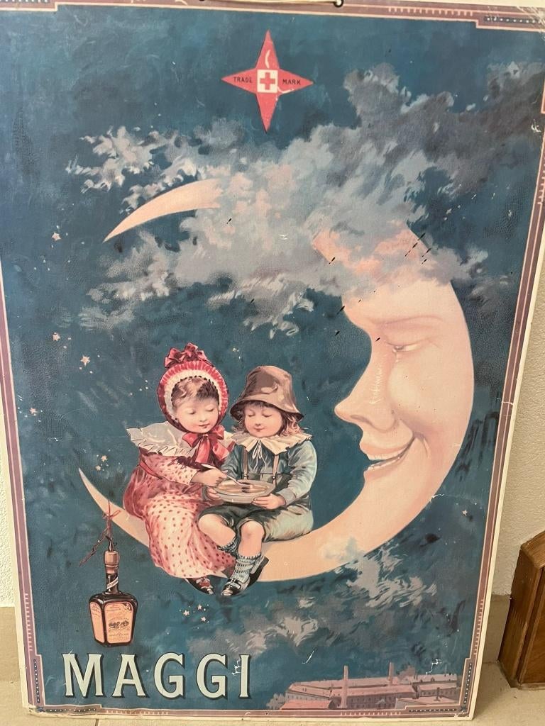 poster vintage Maggi, Verzamelen, Ophalen, Deurposter of groter, Film en Tv, Rechthoekig Staand