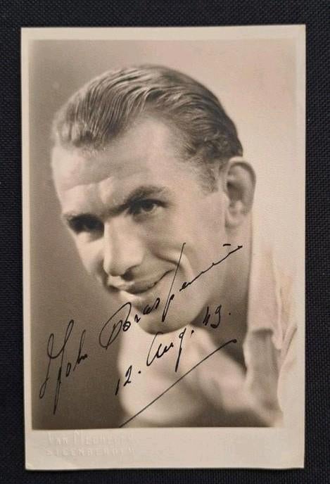 Mooie Gesigneerde Foto van John Braspennincx - 1949, Ophalen of Verzenden, Zo goed als nieuw, Overige sporten, Overige typen