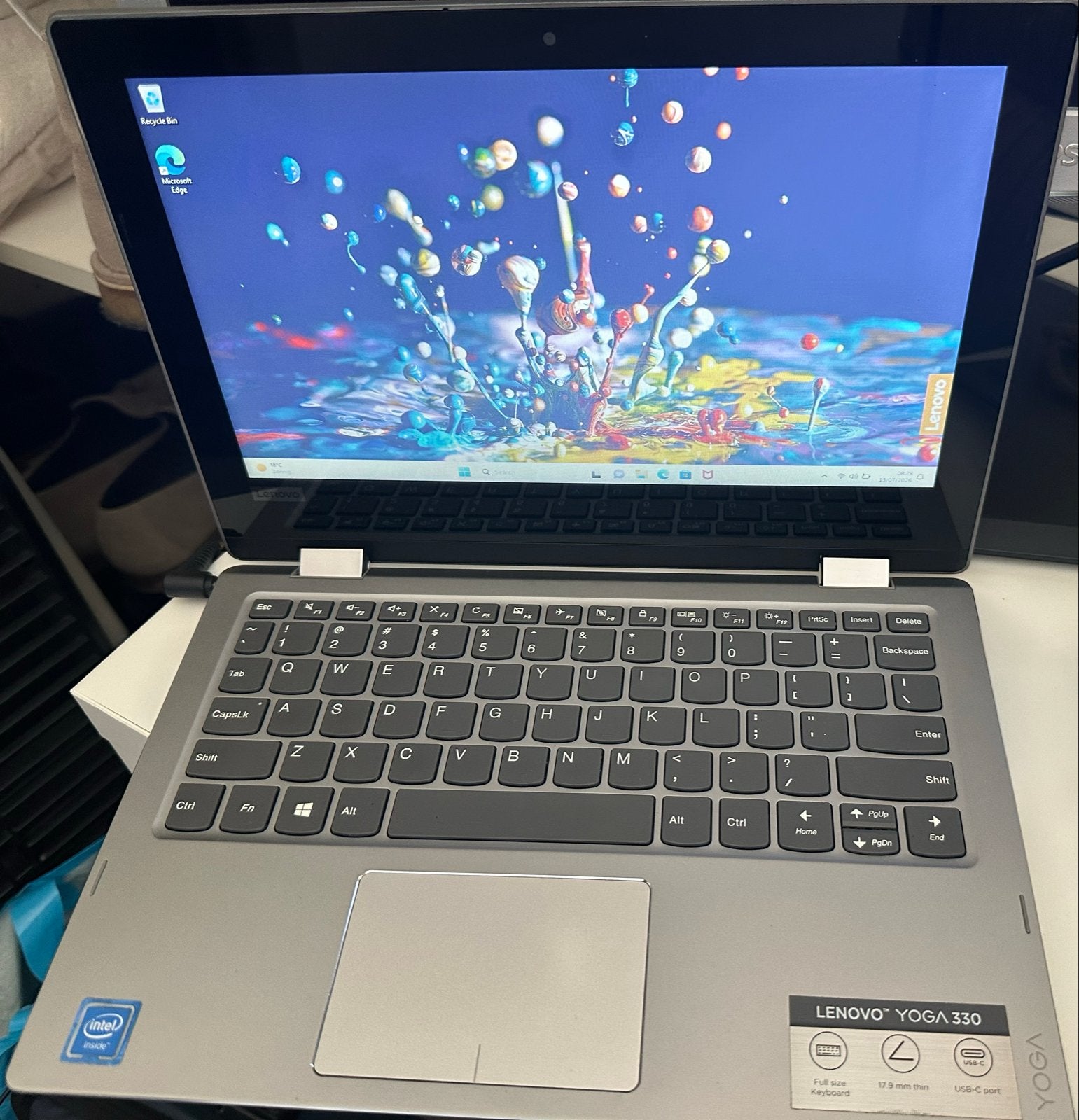 Lenovo Yoga 330 Laptop - Werkt perfect (accu defect), Gebruikt, Qwerty, Met touchscreen, Ophalen of Verzenden