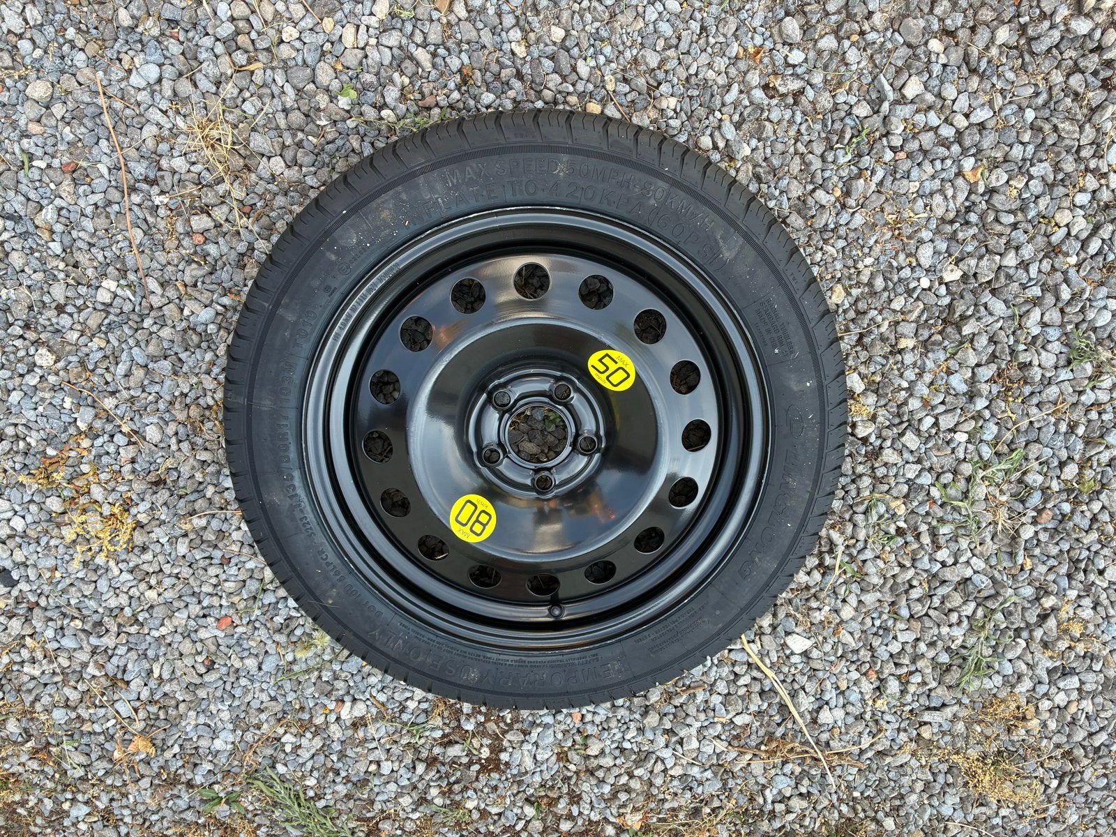 Reservewiel thuisbrenger T135/80R17 nieuw, Ophalen of Verzenden, Gebruikt