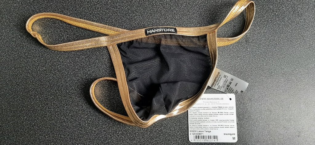 Manstore lasso tanga M, Verzenden, Zwart, Manstore, Overige typen