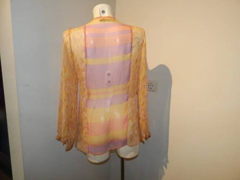 Antik Batik zijde tuniek felle kleuren uitlopend 38, Maat 38/40 (M), Zo goed als nieuw, Antik Batik, Meerkleurig