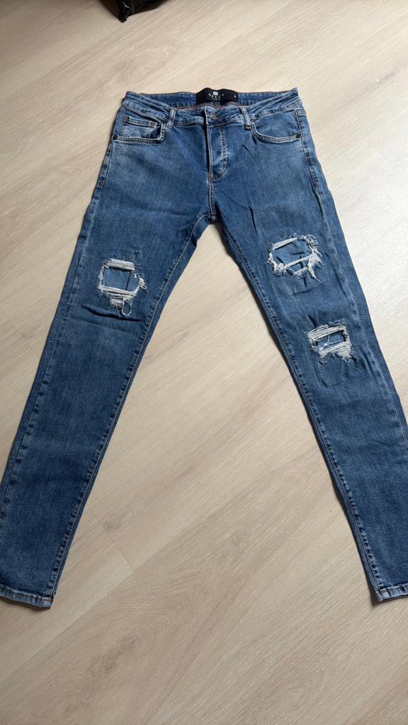 XPLCT MAAT 33 jeans blue blauw, Ophalen of Verzenden, Zo goed als nieuw, Blauw, W33 - W34 (confectie 48/50)