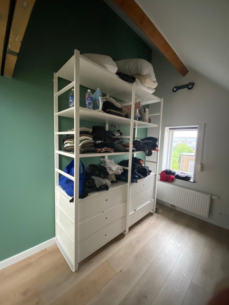 Grote open IKEA kast, Ophalen, Kunststof, 150 tot 200 cm, Zo goed als nieuw