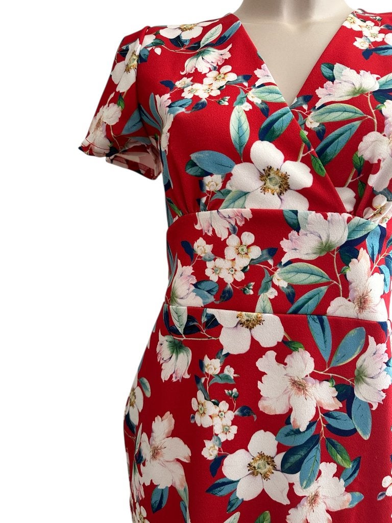 Topvintage jurk S, Kleding | Dames, Ophalen of Verzenden, Zo goed als nieuw, Rood, Onder de knie