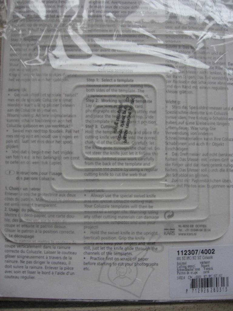 Nieuw snij sjabloon - nieuwe set mesjes, Ophalen of Verzenden, Nieuw, Gereedschap of Toebehoren