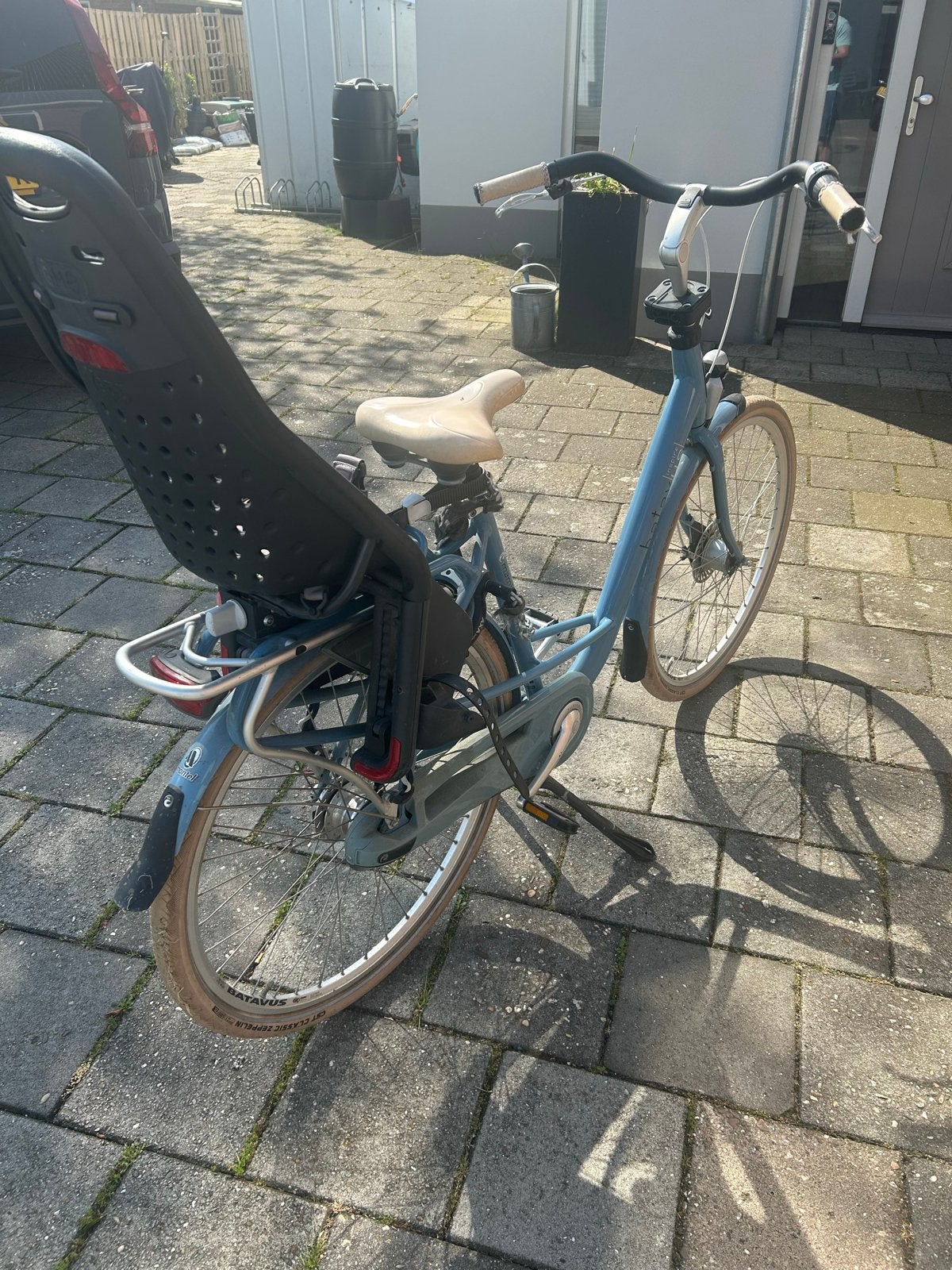Batavus Mama fiets met kinderzitje, Ophalen, Batavus, Schijfrem, 53 tot 56 cm