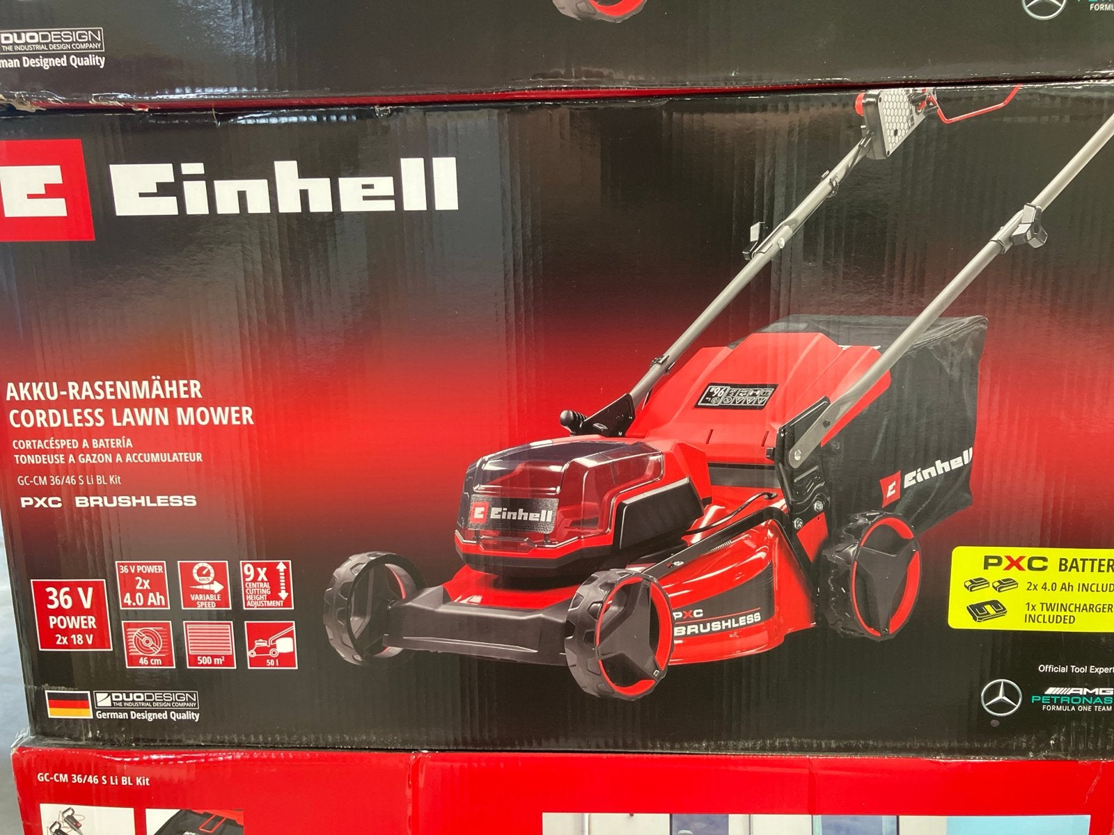 Einhell Accu-grasmaaier PXC Brushless GC-CM 36/46 Li BL Kit, Tuin en Terras, Grasmaaiers, Cirkelmaaier, Accu-grasmaaier, Nieuw