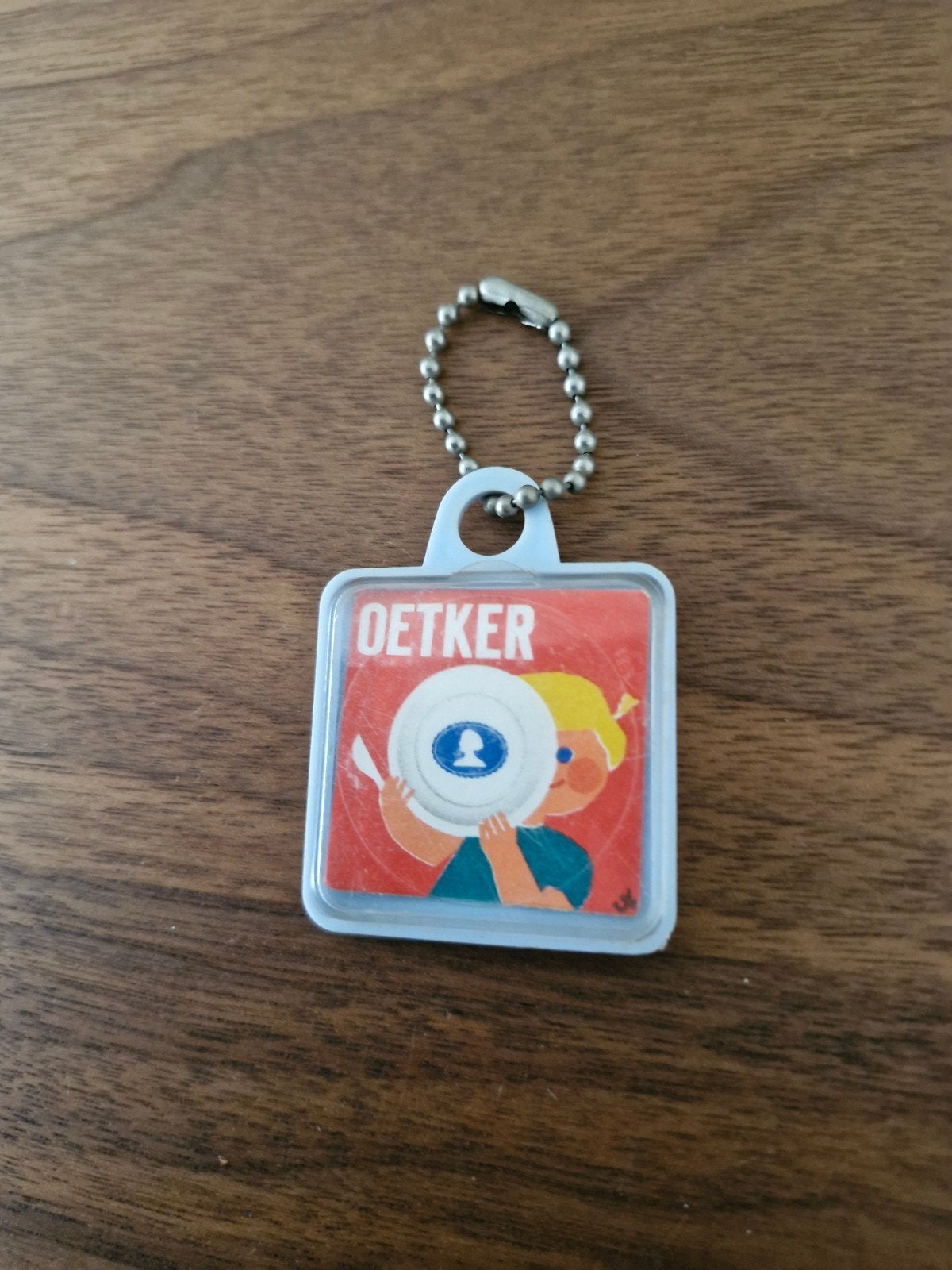 478 Vintage Dr. Oetker sleutelhanger met kindje, Verzamelen, Ophalen of Verzenden, Gebruikt, Merk