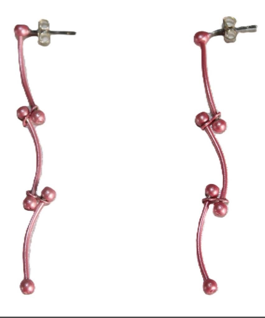 MKM Design Roze Hanger Oorbellen -, Sieraden, Tassen en Uiterlijk, Overige materialen, Hangers, Nieuw, Ophalen of Verzenden