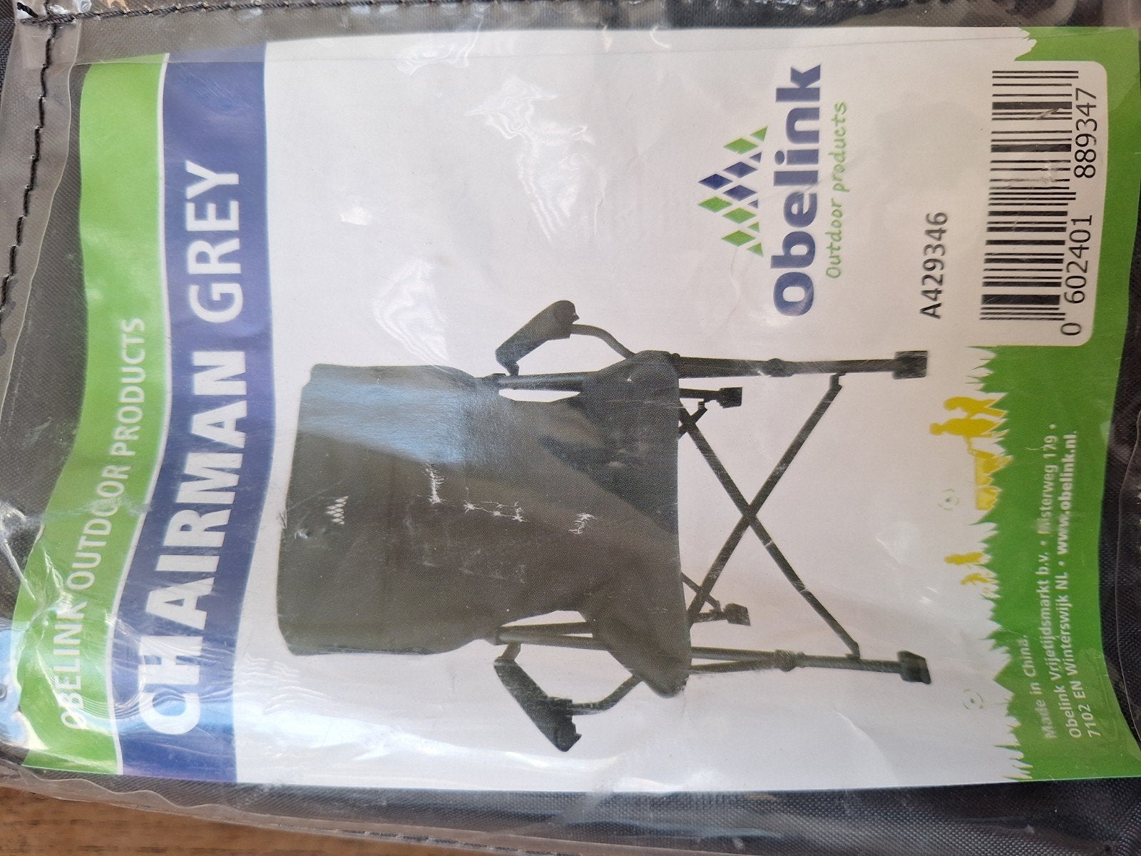 Obelink Chairman Grey Campingstoel - Nieuw in verpakking, Ophalen of Verzenden, Zo goed als nieuw, Campingstoel