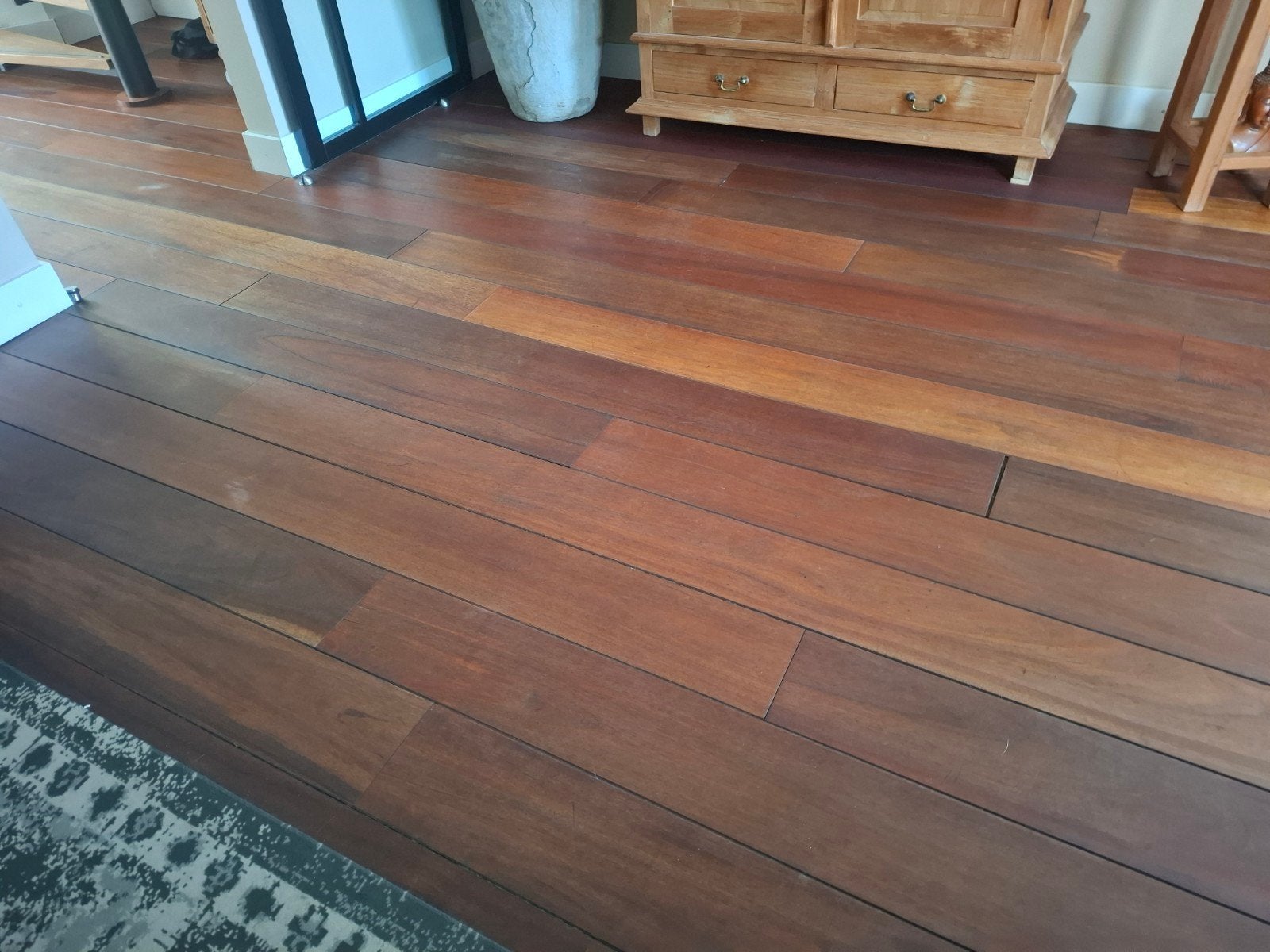 Jatoba Vloerdelen - 37 m², 18 cm breed, 2 cm dik, Ophalen, Gebruikt, Vloerdelen of -planken, 10 m² of meer