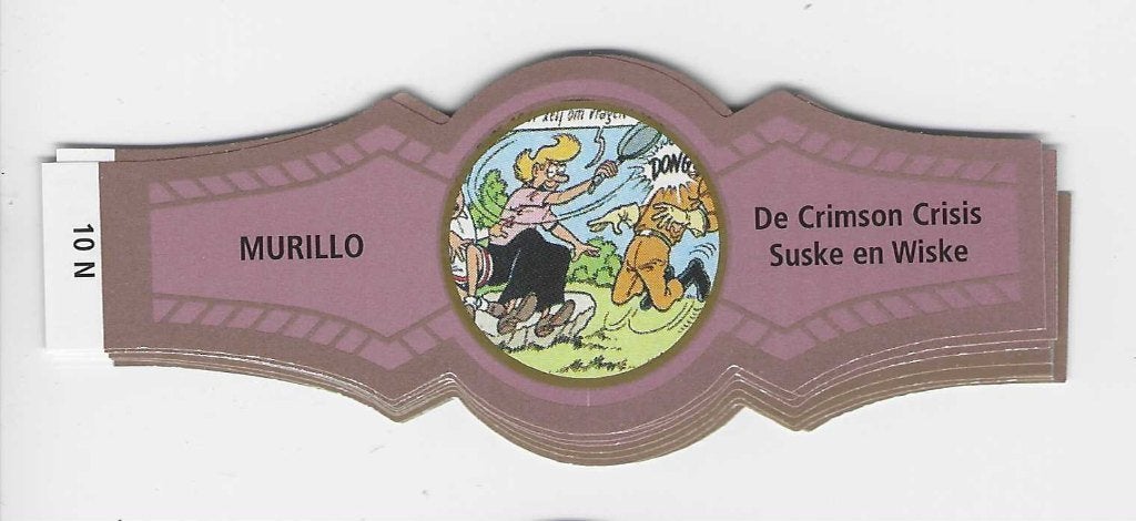 reeks 2653   suske en wiske 1-10 sigarenbanden, Ophalen of Verzenden, Zo goed als nieuw, Sigarenbandjes