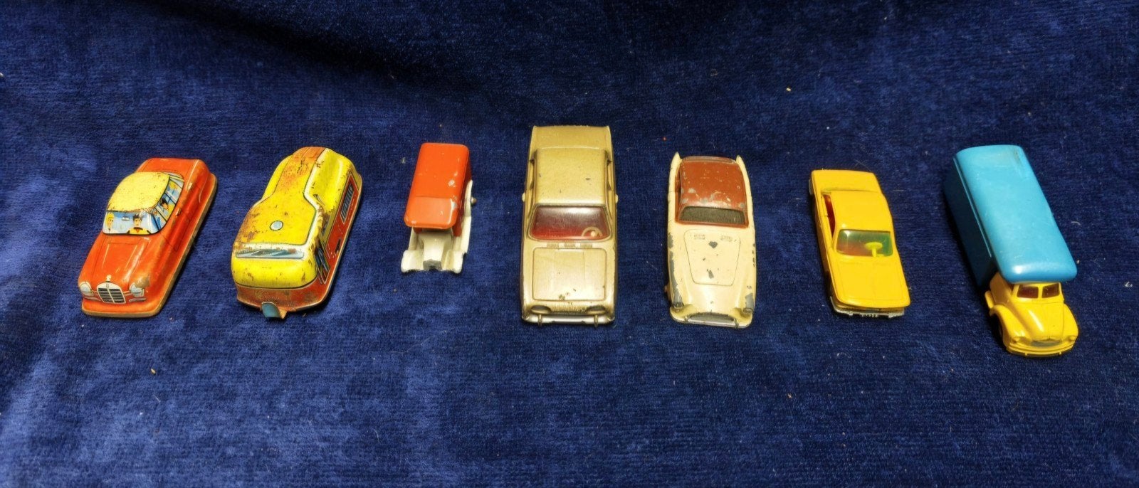 Vintage Matchbox en Dinky Toys modelauto's - 7 stuks, Hobby en Vrije tijd, Modelauto's | 1:43, Ophalen of Verzenden, Gebruikt