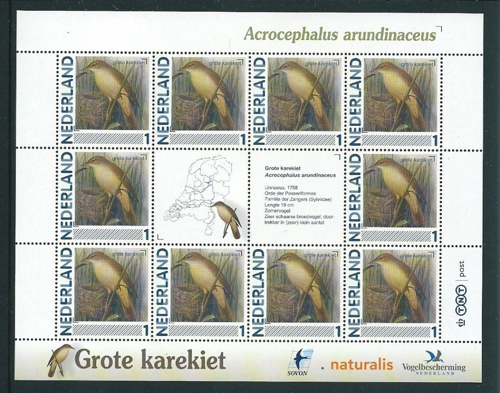 Vel persoonlijke zegels, Vogels Grote Karekiet postfris, Ophalen of Verzenden, Postfris