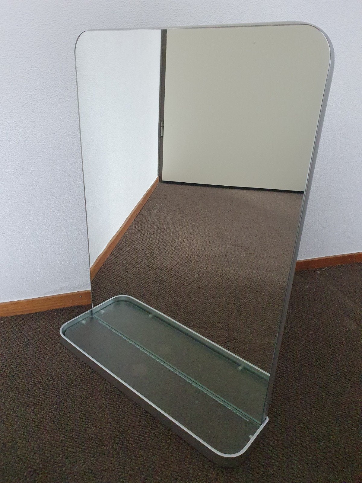 Badkamerspiegel met plankje, Ophalen, Zo goed als nieuw, Rechthoekig