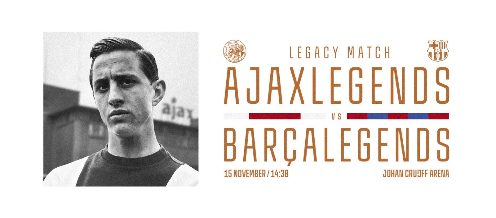 4 kaarten naast elkaar Ajax- Barca Legends, Twee personen