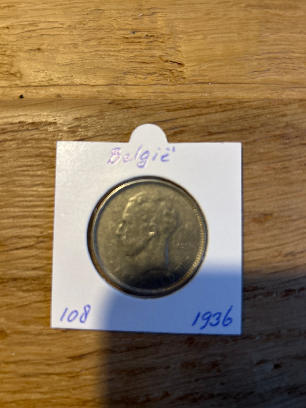 Belgische munt 5 Frank 1936 Koning Leopold III, Postzegels en Munten, Munten | België, Verzenden, Metaal, Losse munt