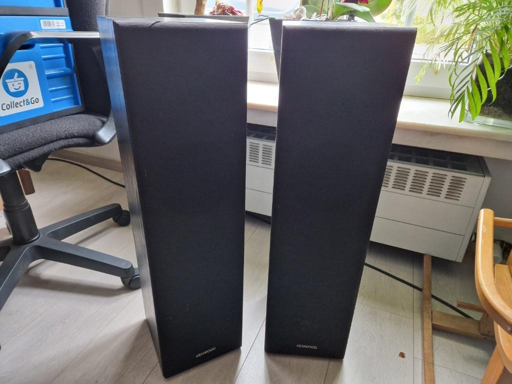 Kenwood 3 way speaker system, Gebruikt, 60 tot 120 watt, Front, Rear of Stereo speakers, Ophalen