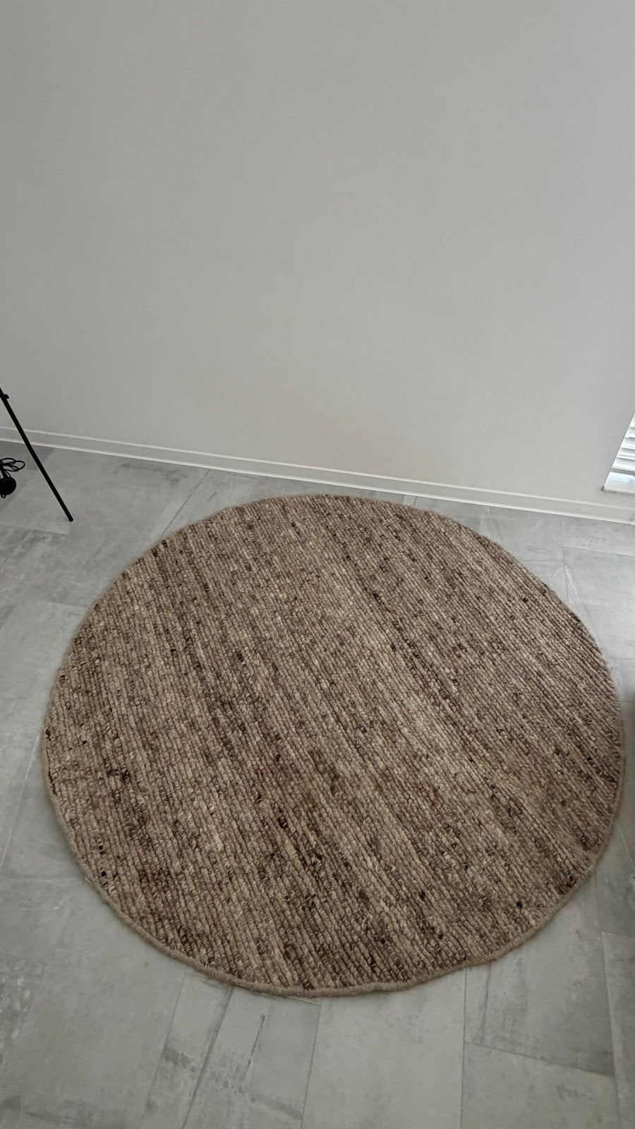Rond vloerkleed 160 cm doornsee, Ophalen, Gebruikt, Bruin, 150 tot 200 cm