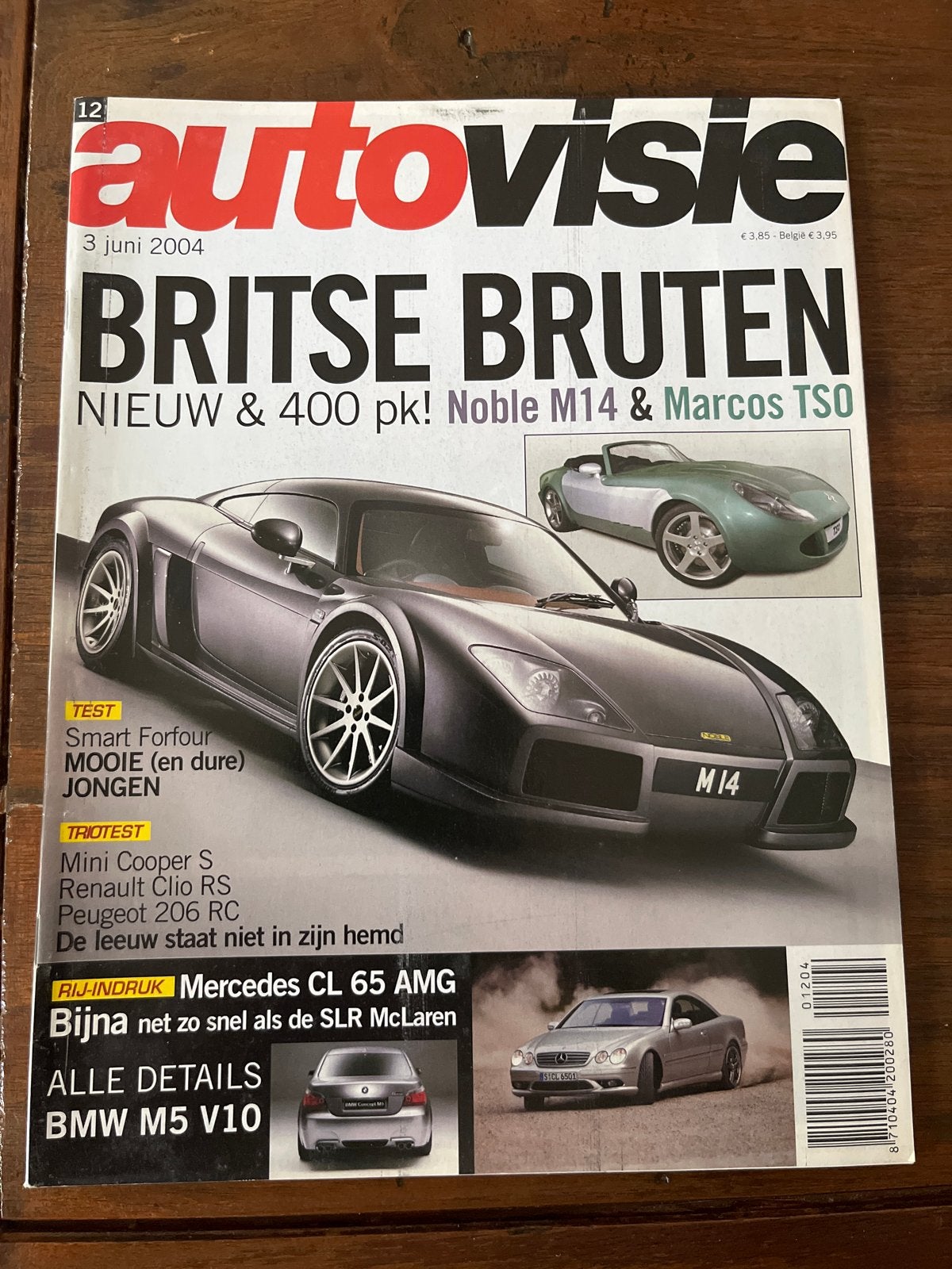Autovisie 3 juni 2004 - Britse Bruten, Noble M14 & Marcos TS, Ophalen of Verzenden, Gelezen, Overige typen