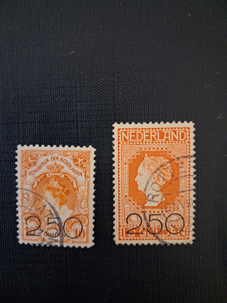 Nederland NVPH 104-105, Postzegels en Munten, Postzegels | Nederland, Ophalen of Verzenden, T/m 1940, Gestempeld