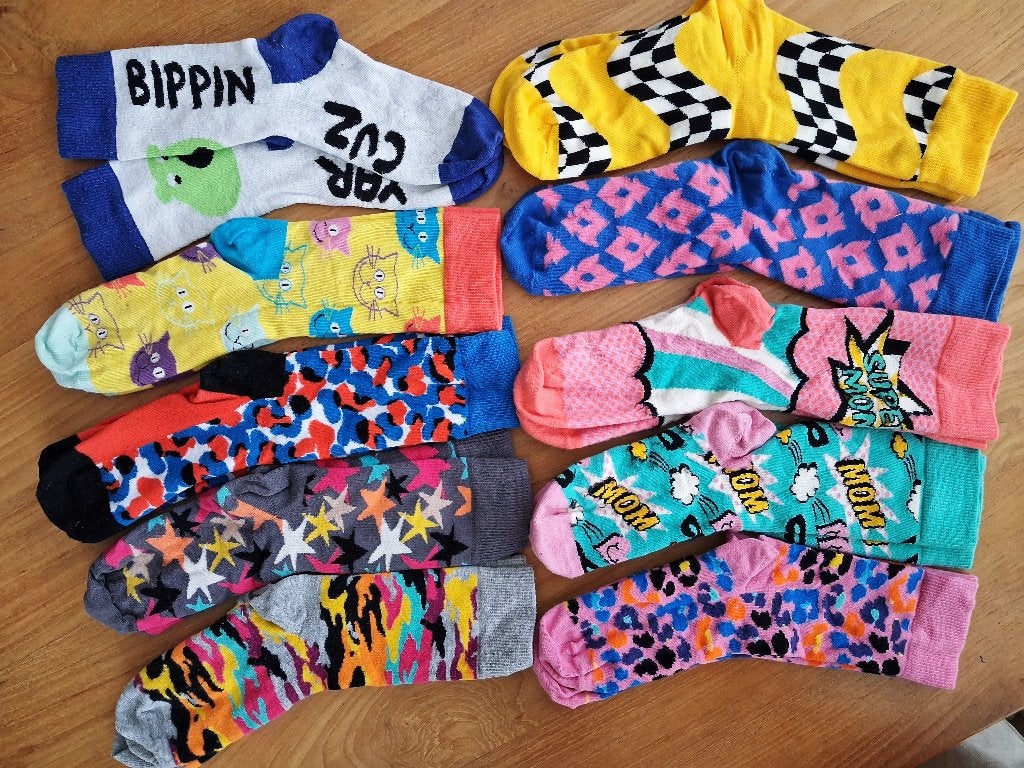 partij happy socks 37-38-39, Sokken en Kniesokken, Overige kleuren, Maat 35 t/m 38, Ophalen of Verzenden