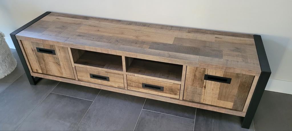 TV meubel, Ophalen, 150 tot 200 cm, Zo goed als nieuw, Minder dan 100 cm