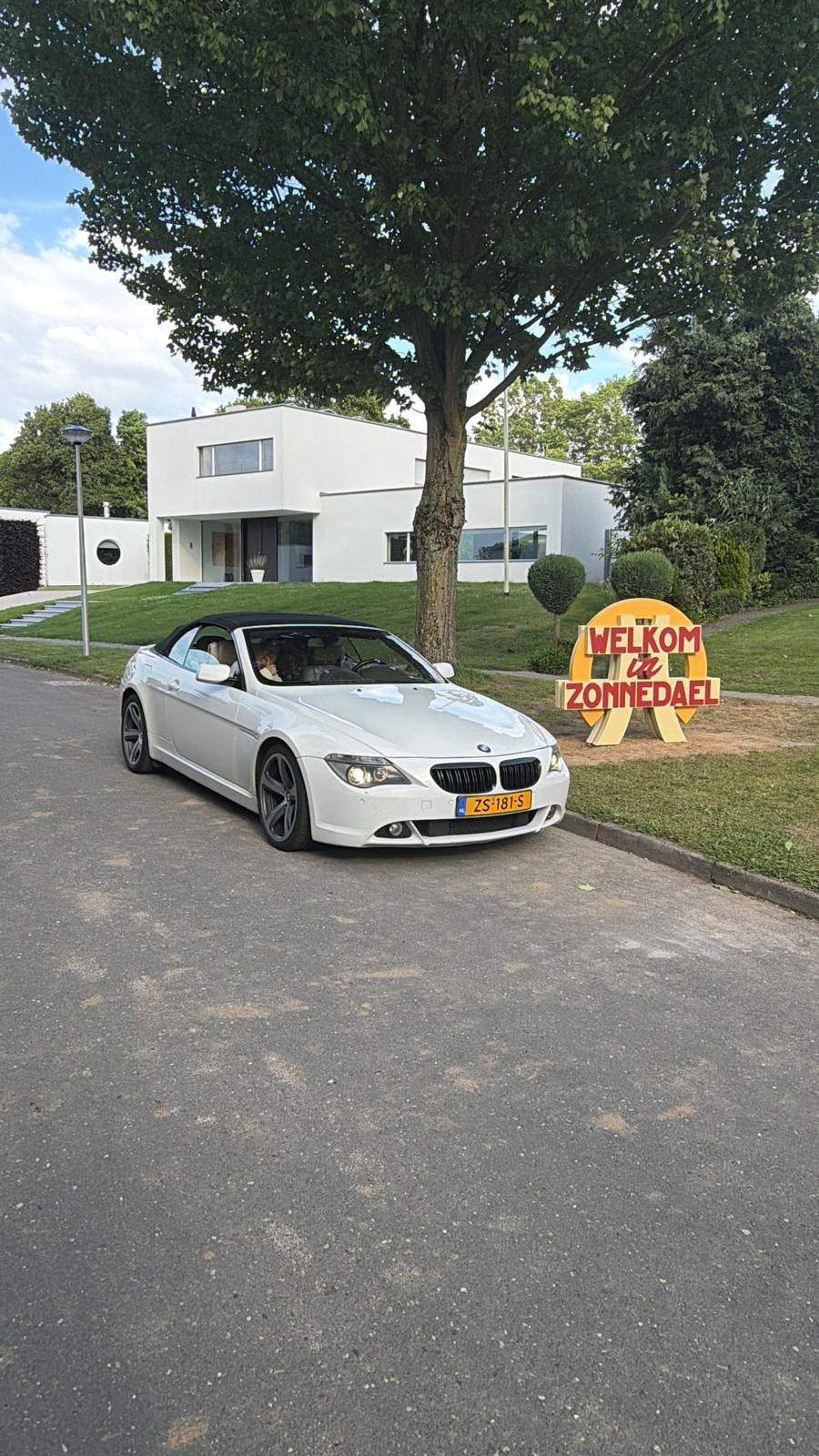 BMW 645i cabrio wit 2005 a‼️apk 11-06-2027 ‼️, Auto's, BMW, Automaat, Beige, Cabriolet, 4 stoelen
