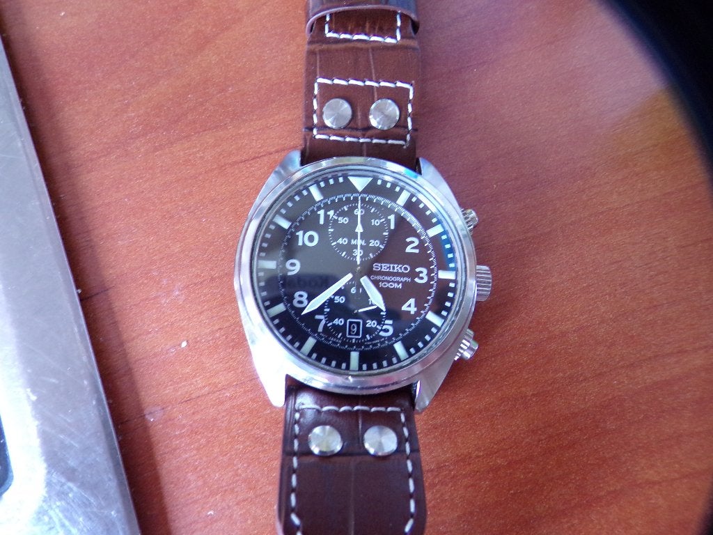 Seiko 7T94 - 0BL0 Chronograph, Seiko, Staal, Polshorloge, Ophalen of Verzenden