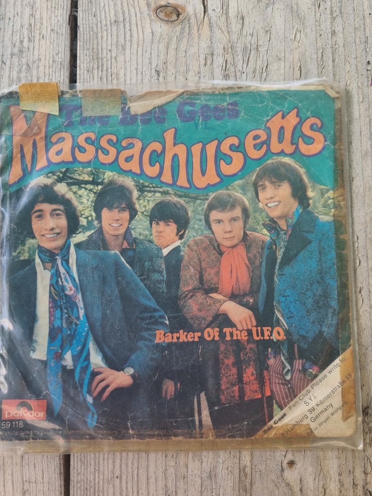 Bee Gees - Massachusetts / Barker Of The U.F.O. (Vinyl), Gebruikt, Fotohoes, 7 inch, Ophalen of Verzenden