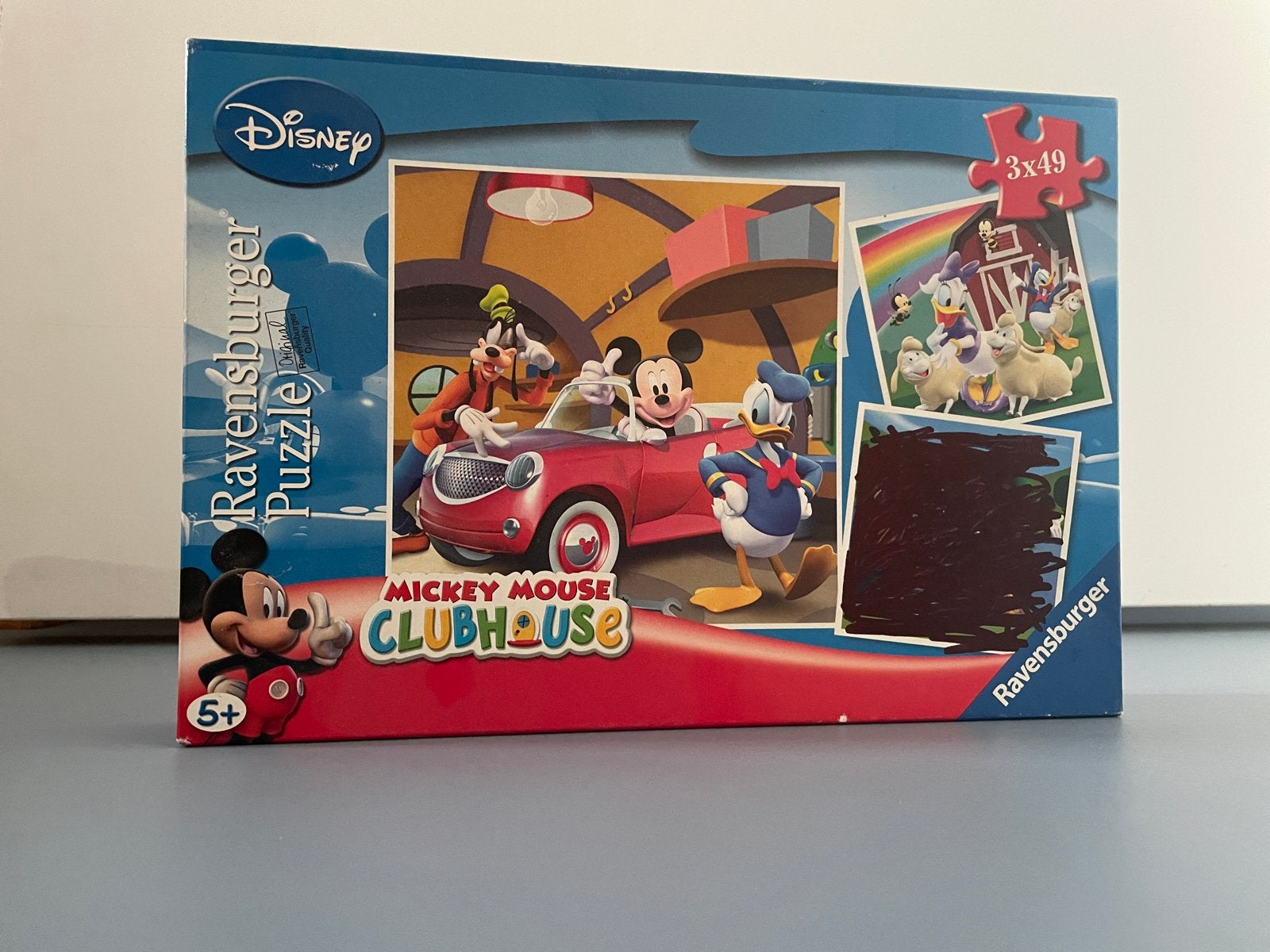 Ravensburger Disney Mickey Mouse Clubhouse Puzzel 3x49, Ophalen of Verzenden, 10 tot 50 stukjes, Zo goed als nieuw, 6 jaar of ouder