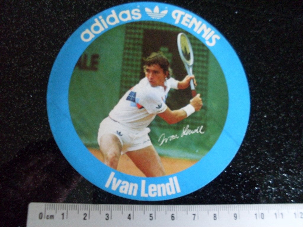 sticker adidas Ivan Lendl tennissen vintage, Verzenden, Zo goed als nieuw, Sport
